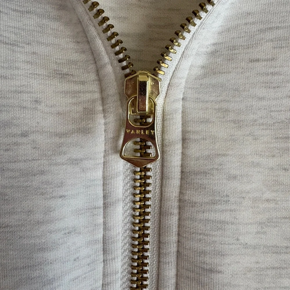 Varley Larson Ivory Marl Half-Zip Sweater - Picture 11 of 16